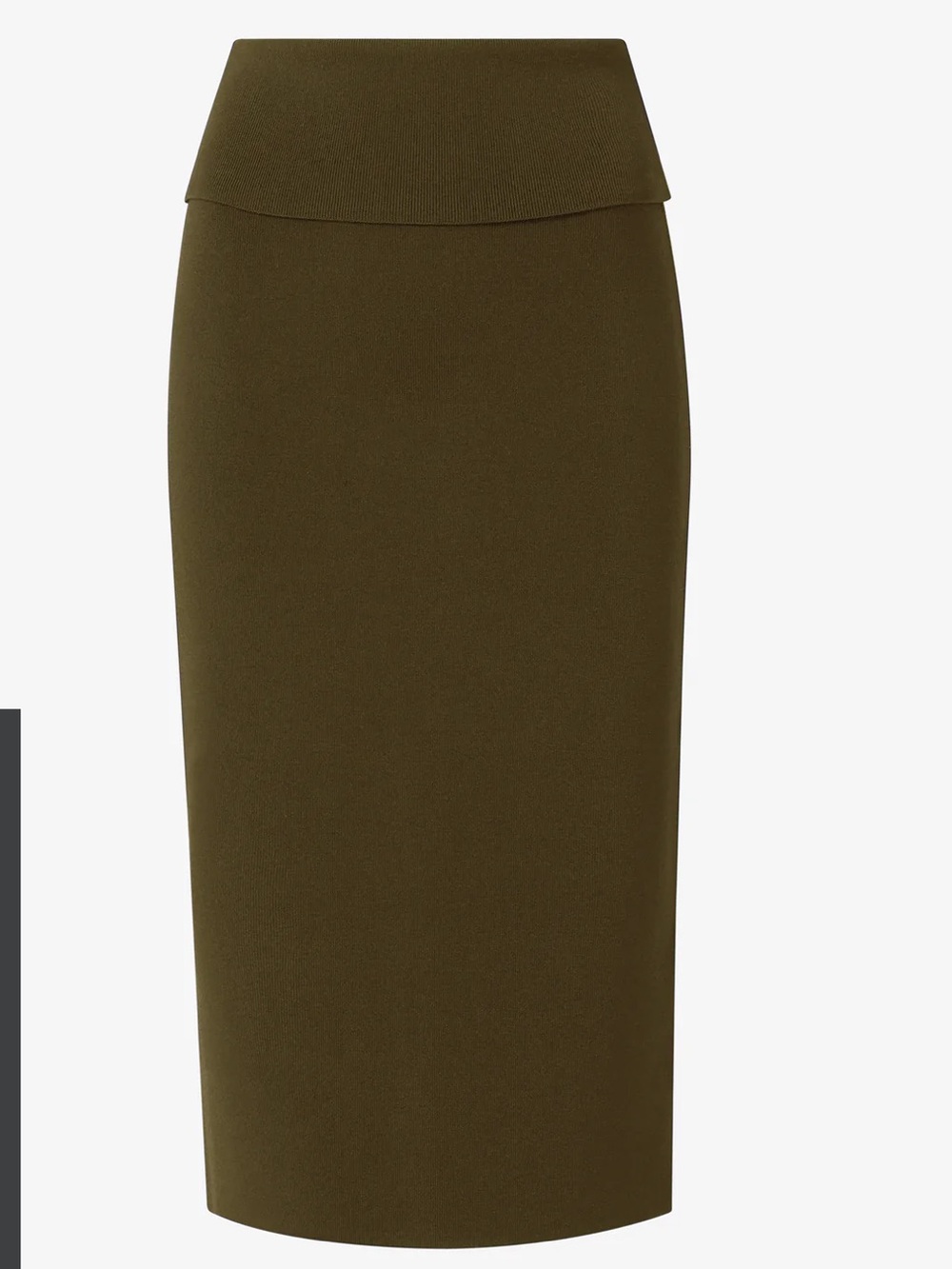 MM Lafleur Harlem Olive Fold-over Waist Pencil Skirt - Picture 5 of 13